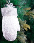 White Sequence Glove Ornament- 1Pc