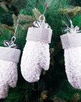 White Sequence Glove Ornament- 1Pc