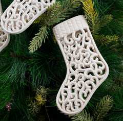 White Shoe Hanging Ornament- 2Pc