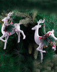 White Reindeer Ornament- 1Pc