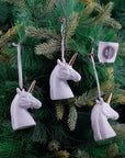 Luxe  Porcelain White Unicorn Ornament- 1Pc