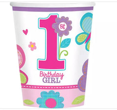 Paper Cups 220 ml One Wild Girl- 18 Pc