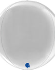 Globe Silver 4D Balloons (Air-filled) - 15 Inches