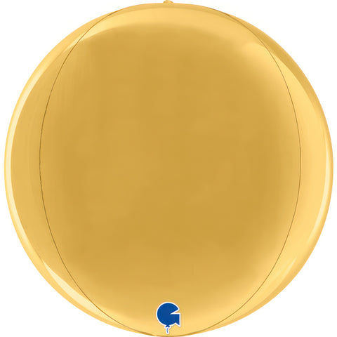 Globe Gold 4D Balloons (Air-filled) - 15 Inches