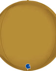 Globe Satin Gold 4D Balloons (Air-filled) - 15 Inches