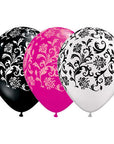 Damask Print  Latex Balloon (Helium/Air Filled) - 11 Inches