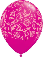 Damask Print  Latex Balloon (Helium/Air Filled) - 11 Inches