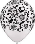 Damask Print  Latex Balloon (Helium/Air Filled) - 11 Inches