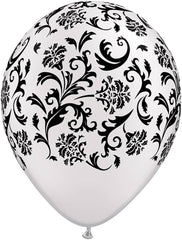 Damask Print  Latex Balloon (Helium/Air Filled) - 11 Inches