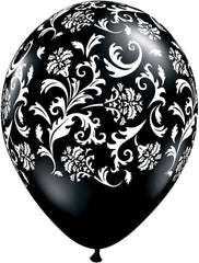 Damask Print  Latex Balloon (Helium/Air Filled) - 11 Inches