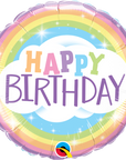 Round  Birthday Rainbow (Helium) - 18 Inches