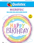 Round  Birthday Rainbow (Helium) - 18 Inches