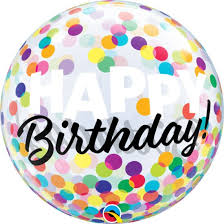 Happy Birthday! Colourful Dots Bubbles (Air-Filled) - 14 Inches