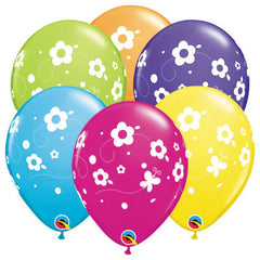 Daisies & Butterflies Latex Balloon (Helium/Air Filled) - 11 Inches