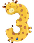 The Puppyloons - Number 3 Giraffe 35 Inches