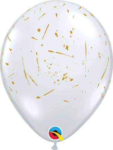 Transparent Paint Splatter Latex Balloon (Helium/Air Filled) - 11 Inches