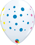 Colourful Dots Latex Balloon (Helium/Air Filled) - 11 Inches