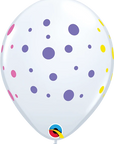 Colourful Dots Latex Balloon (Helium/Air Filled) - 11 Inches