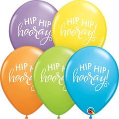 Simply Hip Hip Hooray Latex Balloon (Helium/Air Filled) - 11 Inches