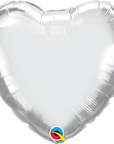 Heart Chrome® Silver (Helium) - 18 Inches