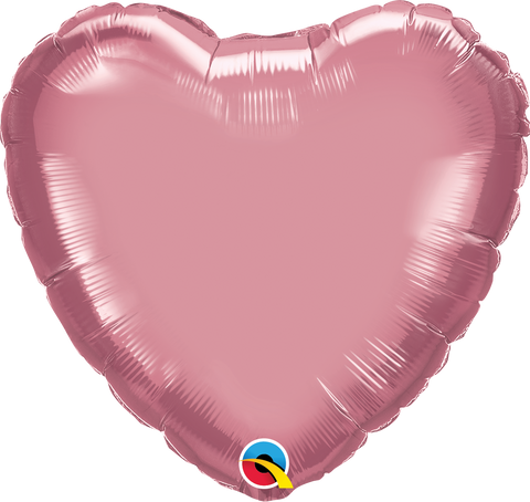 Heart Chrome® Mauve (Helium) - 18 Inches