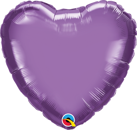 Heart Chrome® Purple (Helium) - 18 Inches