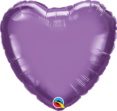 Heart Chrome® Purple (Helium) - 18 Inches