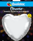 Heart Chrome® Silver (Helium) - 18 Inches