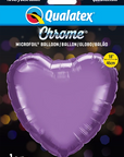 Heart Chrome® Purple (Helium) - 18 Inches