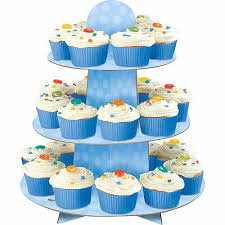 Paper Cupcake Tree Cupcake Party Blue-1pc