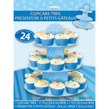 Paper Cupcake Tree Cupcake Party Blue-1pc