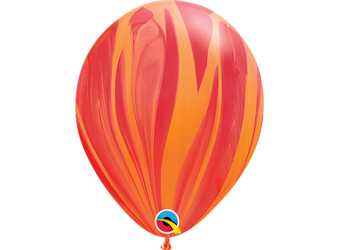 Red Orange SuperAgate® Latex Balloon (Helium/Air Filled) - 11 Inches