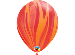 Red Orange SuperAgate® Latex Balloon (Helium/Air Filled) - 11 Inches