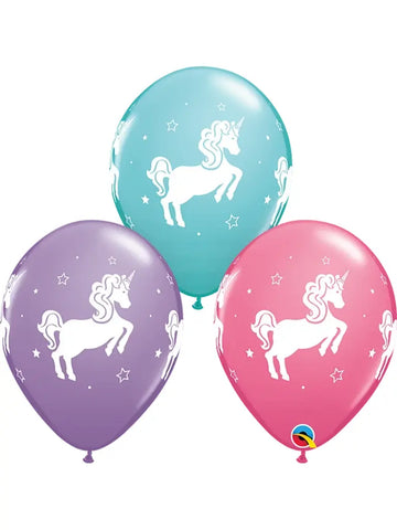 Whimsical Unicorn Latex Balloon (Helium/Air Filled) - 11 Inches