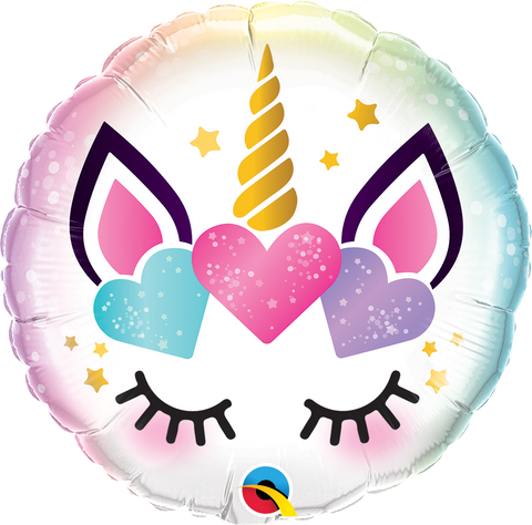 Round  Unicorn Eyelashes (Helium) - 18 Inches