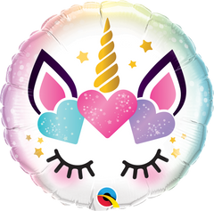 Round  Unicorn Eyelashes (Helium) - 18 Inches