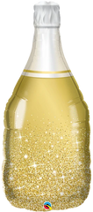 Golden Bubbly Wine Bottle (Helium) - 39 Inches