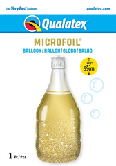 Golden Bubbly Wine Bottle (Helium) - 39 Inches