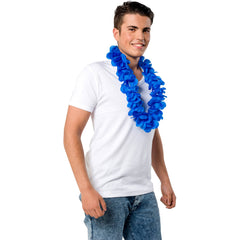 Hawaiian Flower Lei Neon Blue- 1Pc