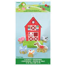 Farm Party Centerpiece Kit-6pc