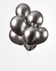 Mirror Space Grey Latex Balloon (Helium/Air Filled) - 12 Inches