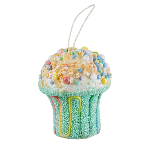 Sprinkle Cupcake Ornament- 1Pc