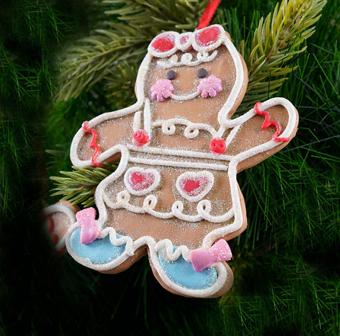 Cookie Girl Soft Ceramic Ornament- 1Pc