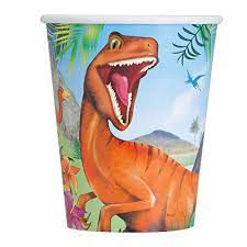 Paper Cups 220 ml Dinosaur- 8 Pc