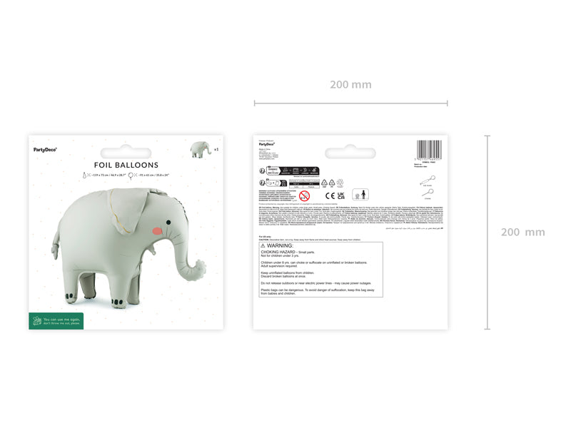 Standing Balloon Elephant (Air Filled)- 36 Inches * 24 Inches