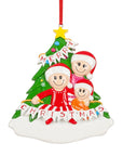 Personalised Ceramic Resin Ornament Merry christmas in family for 3- 1pc