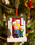 Personalised Ceramic Resin Ornament  Christmas door for 3-1 pc