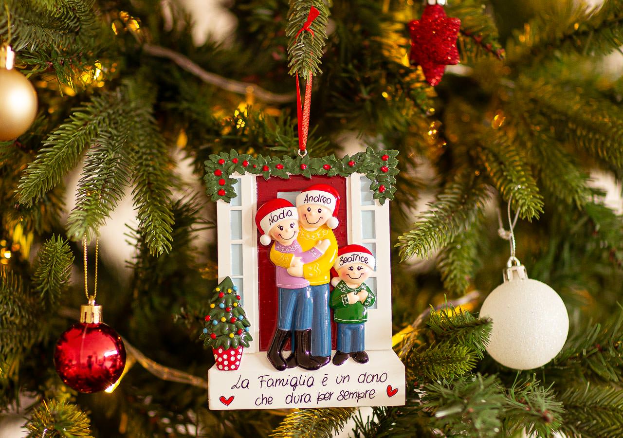 Personalised Ceramic Resin Ornament  Christmas door for 3-1 pc