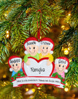 Personalised Ceramic Resin Ornament  Four with a heart-1 pc