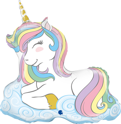 Macaron Unicorn (Helium) - 39 Inches